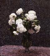 Henri Fantin-Latour White Roses, USA oil painting artist